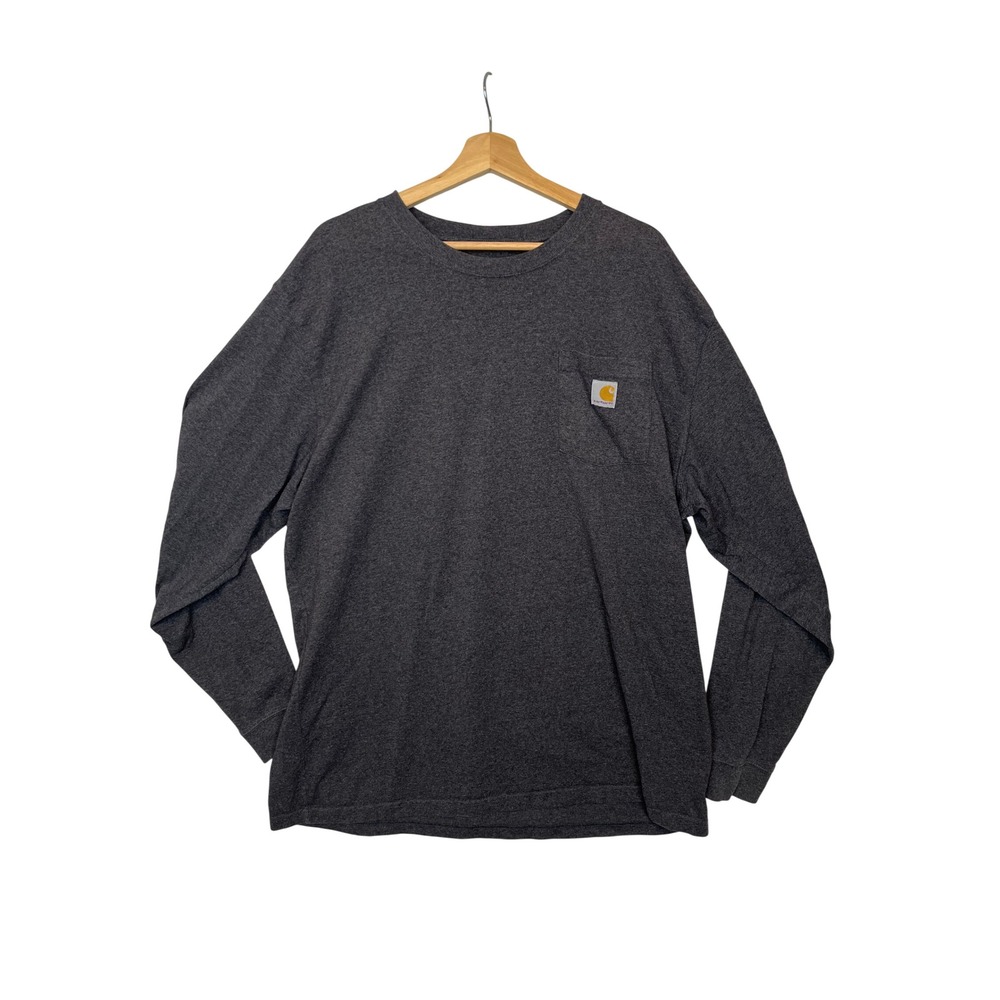 Carhartt Loose Fit Heavyweight Pocket‎ Long Sleeve T-Shirt XL Tall Gray